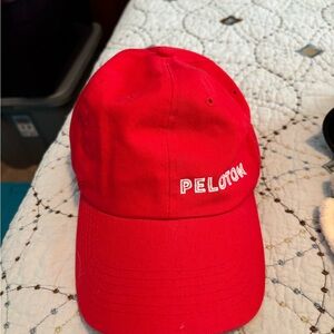Peloton Bright Red Embroidered Logo Cap